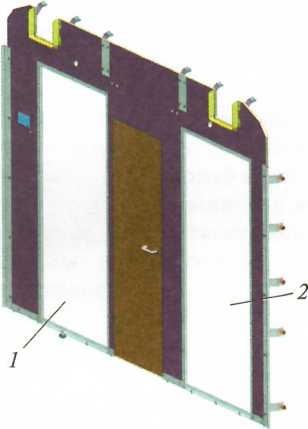 Рис. 2.16. Общий вид перегородки между кабиной машиниста и служебным тамбуром