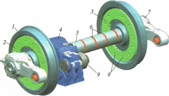 Рис. 2.55. Колесная пара моторного вагона