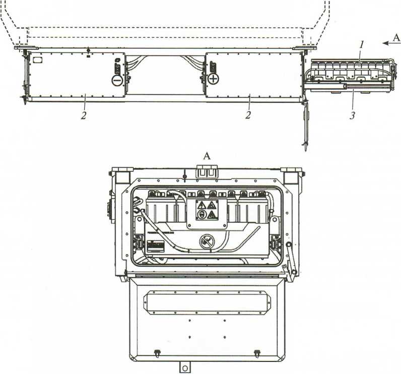 Рис. 6.12. Основные компоненты контейнера аккумуляторных батарей
