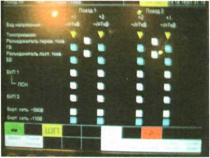 Рис. 10.4. Окно с текущим состоянием высоковольтных элементов