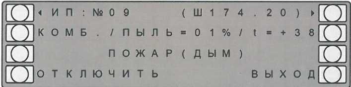 Меню «ИП» при наличии одного события