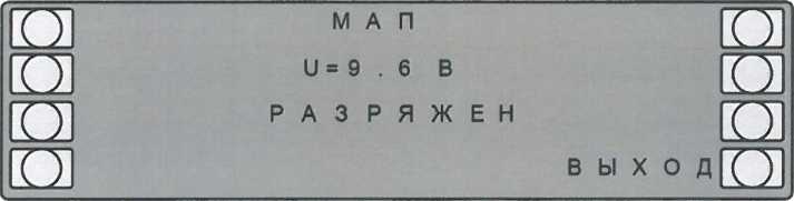 Меню «МАП» при наличии одного события