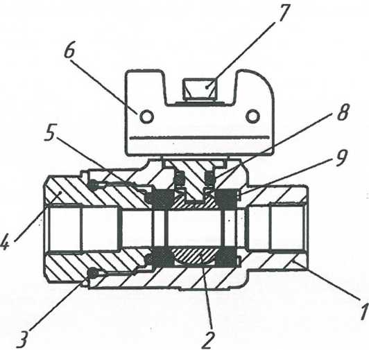 Рисунок 6.17 Кран шаровой разобщительный типа 1-8: