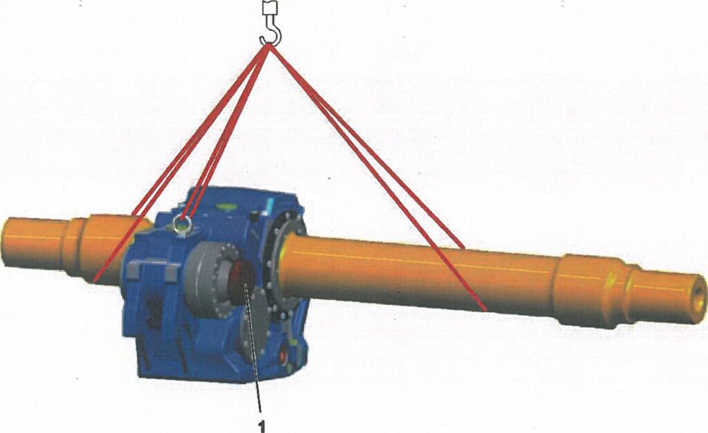 Рисунок М.1 - Подъем осевого редуктора с осью