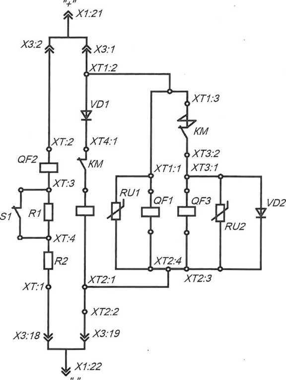 Электрическая схема выключателя ВАБ