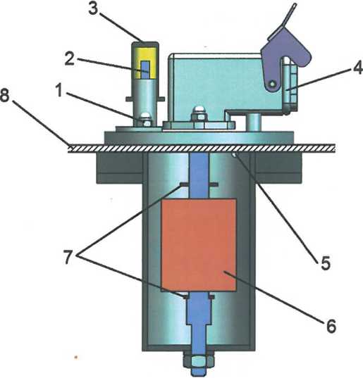 Схематическое изображение поплавкового выключателя