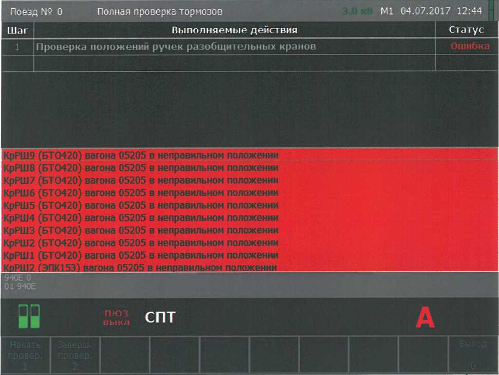 Рисунок Е.9 - Полная проверка тормозов