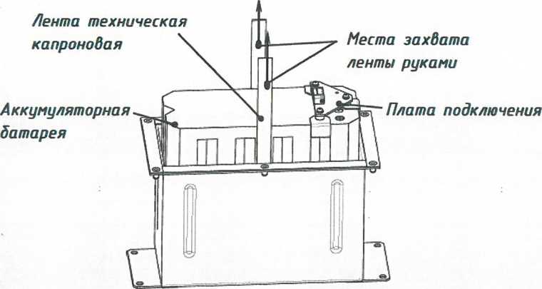 Извлечение аккумуляторной батареи с платой подключения