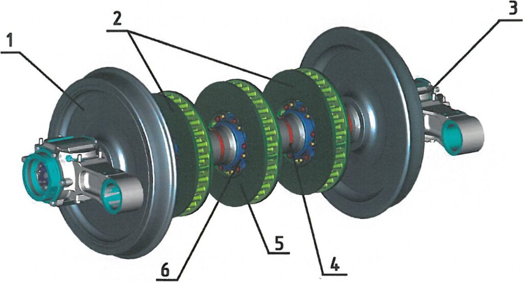 Рисунок 3.13 - Колесная пара немоторного вагона
