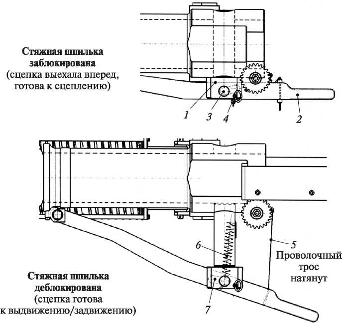 Рис. 3.159. Узел рычага и выдвижного шкворня