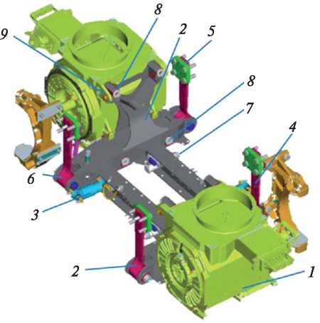 Рис. 3.62. Вид поддона с тяговыми двигателями отдельно от рамы