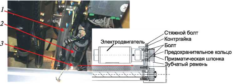 Рис. 9.89. Узел основного электродвигателя дверного привода